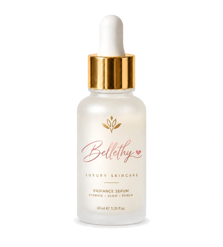 Glow Renewal Serum dropper bottle by Bellethy